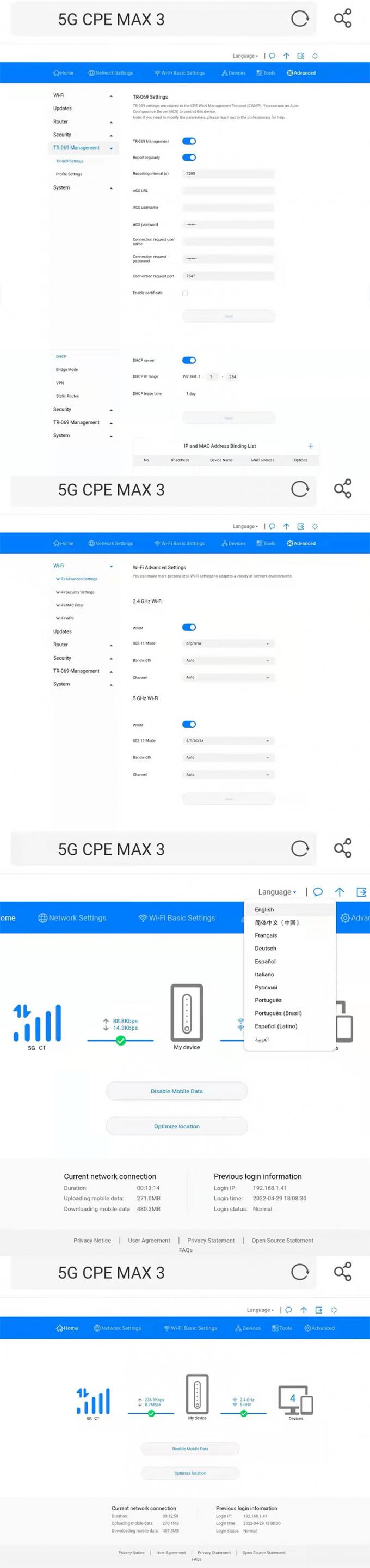 Ανεκλείδωτο 5G CPE Max 3 εξωτερικό δρομολογητή CPE Mesh Wifi 6 NSA+SA με υποστήριξη αντενής RJ45 Sim Card Slot 5g Wifi Extender δρομολογητής 1