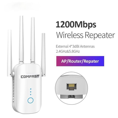 Αγορά 1200Mbps ισχυρό διαλυτικό χρώματος 802.11ac Wifi μακροχρόνιας σειράς επαναληπτών 2.4G/5GHz Wifi online manufacture