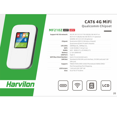 Αγορά 5V 1A 4G Mobile WiFi Router σε λευκό / μαύρο / χρυσό / κόκκινο online manufacture